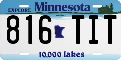 MN license plate 816TIT