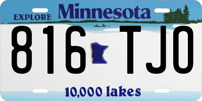 MN license plate 816TJO