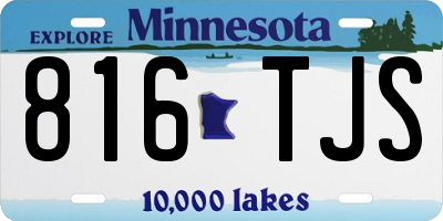 MN license plate 816TJS