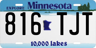 MN license plate 816TJT