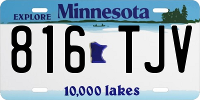 MN license plate 816TJV