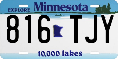 MN license plate 816TJY