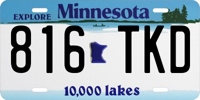 MN license plate 816TKD