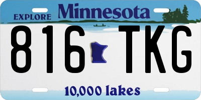 MN license plate 816TKG