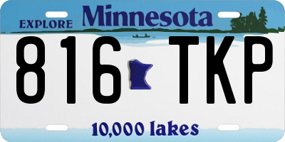 MN license plate 816TKP