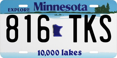 MN license plate 816TKS