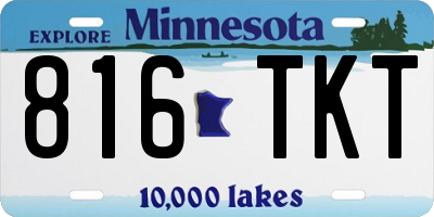 MN license plate 816TKT