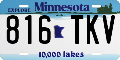 MN license plate 816TKV