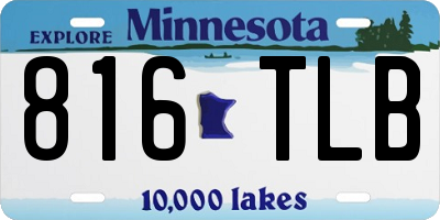 MN license plate 816TLB