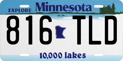 MN license plate 816TLD