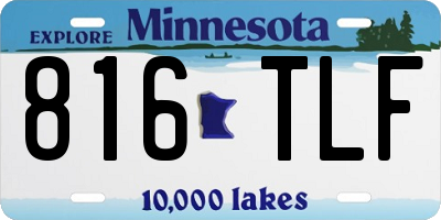 MN license plate 816TLF