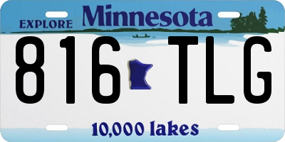 MN license plate 816TLG