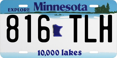 MN license plate 816TLH