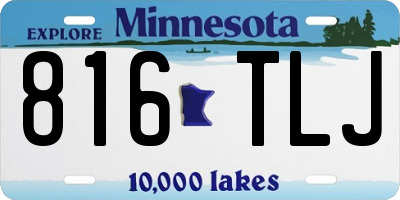 MN license plate 816TLJ