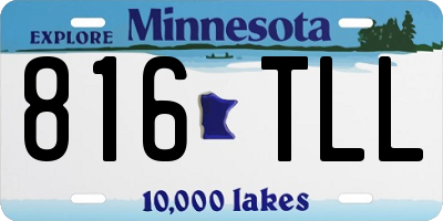 MN license plate 816TLL