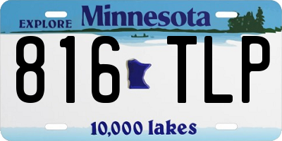 MN license plate 816TLP