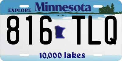 MN license plate 816TLQ