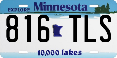 MN license plate 816TLS