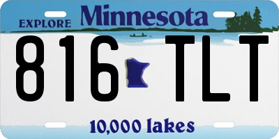 MN license plate 816TLT