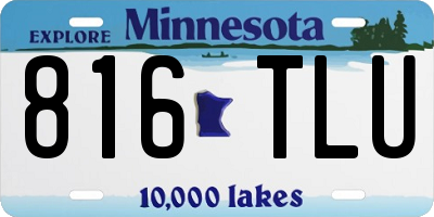 MN license plate 816TLU