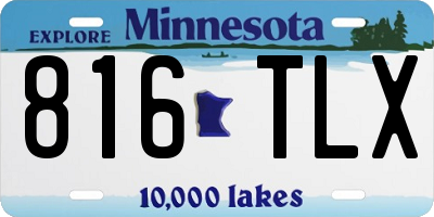 MN license plate 816TLX