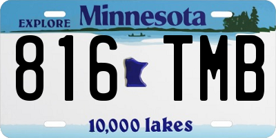 MN license plate 816TMB