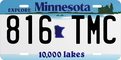 MN license plate 816TMC
