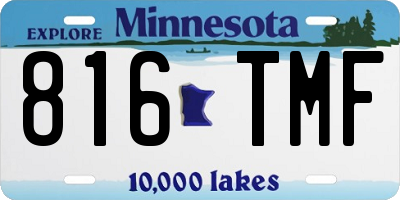 MN license plate 816TMF