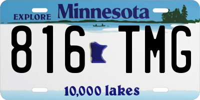 MN license plate 816TMG