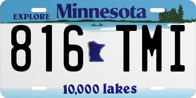 MN license plate 816TMI