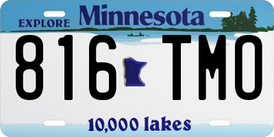MN license plate 816TMO