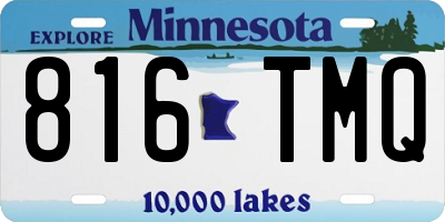 MN license plate 816TMQ