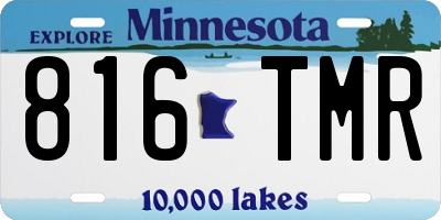 MN license plate 816TMR