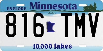 MN license plate 816TMV