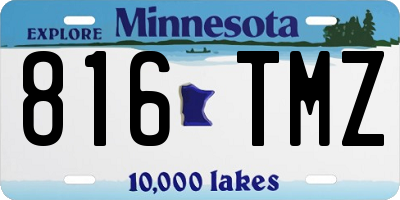 MN license plate 816TMZ