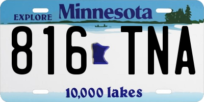 MN license plate 816TNA