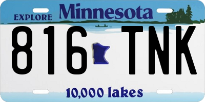 MN license plate 816TNK