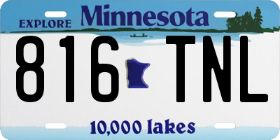 MN license plate 816TNL