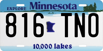 MN license plate 816TNO
