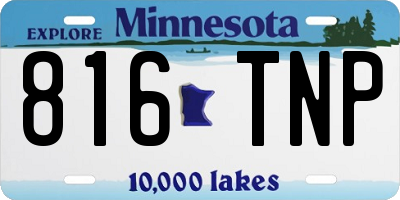 MN license plate 816TNP