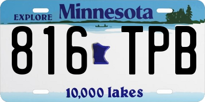 MN license plate 816TPB