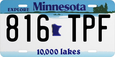MN license plate 816TPF