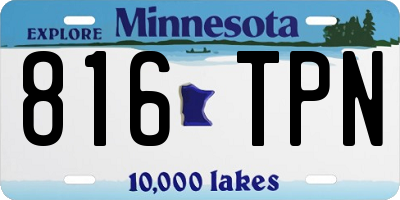 MN license plate 816TPN