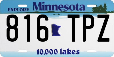 MN license plate 816TPZ