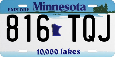 MN license plate 816TQJ