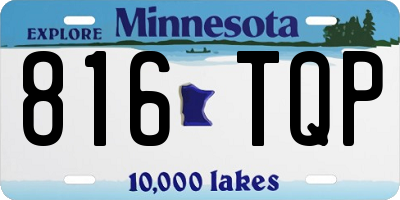 MN license plate 816TQP