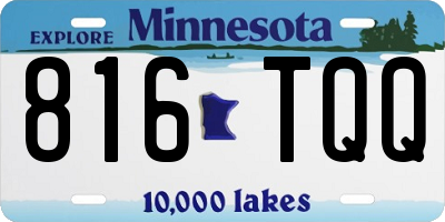MN license plate 816TQQ