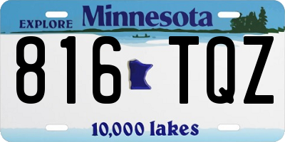 MN license plate 816TQZ