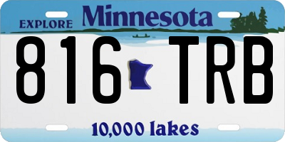MN license plate 816TRB