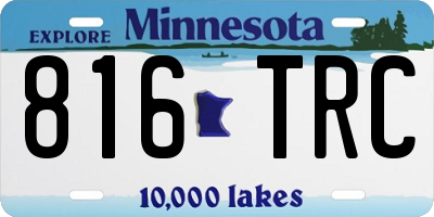MN license plate 816TRC